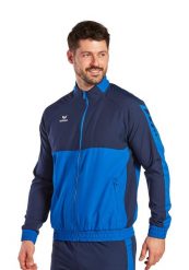 Kurtka prezentacyjna Erima Six Wings. Niebieskie kurtki męskie Erima, xl, bez wzorów, z materiału, na fitness i siłownię. Za 325.99 zł.