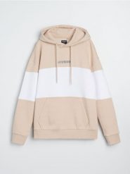 Bluza colorblock - beżowy. Brązowe bluzy męskie Sinsay, l, bez wzorów, bez kaptura. Za 59.99 zł.