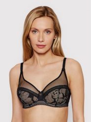 Chantelle Biustonosz z fiszbiną True Lace C11M10 Czarny. Czarne biustonosze Chantelle, bez wzorów, z syntetyku. Za 290.00 zł.