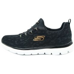 Buty do chodzenia damskie, Skechers Summits. Czarne obuwie sportowe damskie Skechers, bez wzorów, z materiału, trekkingowe. Za 249.00 zł.