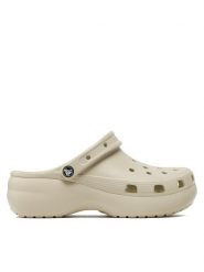Crocs Klapki Classic Platform Clog W 206750 Beżowy. Brązowe klapki damskie Crocs, bez wzorów, z tworzywa sztucznego, bez obcasa. W wyprzedaży za 189.99 zł.
