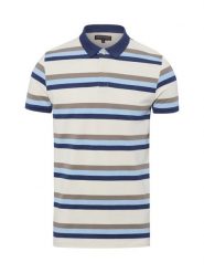 Finshley & Harding Męska koszulka polo Mężczyźni Bawełna niebieski|wielokolorowy w paski, L. Niebieskie koszulki polo męskie Finshley & Harding, l, bez wzorów, z bawełny, bez ramiączek. Za 179.95 zł.