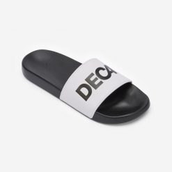 Klapki basenowe Decathlon 500 Collector. Niebieskie klapki męskie NABAIJI, z materiału, eleganckie. Za 69.99 zł.
