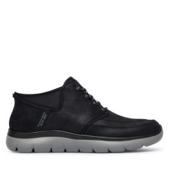 Półbuty Skechers. Czarne półbuty na co dzień męskie Skechers, bez zapięcia. Za 359.99 zł.