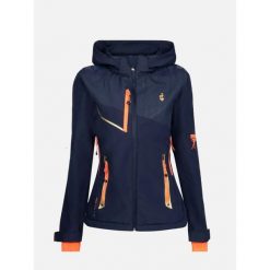 Damska kurtka wodoodporna Aulp Fecla. Niebieskie kurtki damskie Aulp, bez wzorów, bez kaptura, trekkingowe. Za 380.00 zł.