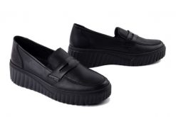 RIEKER N2562-00 black, mokasyny damskie. Czarne mokasyny damskie Rieker. Za 359.90 zł.