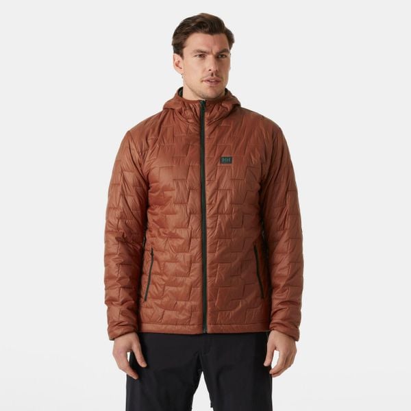 Wodoodporna kurtka z izolowanym kapturem Helly Hansen Lifaloft. Brązowe kurtki męskie Helly Hansen, m, bez wzorów, narciarskie. Za 922.00 zł.