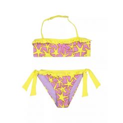 Strój kąpielowy dziewczęcy Sundek Mini Gardenia dwuczęściowy. Fioletowe stroje kąpielowe dla dziewczynek SUNDEK, bez wzorów, z elastanu. Za 123.00 zł.