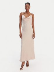 Guess Sukienka wieczorowa W6RK50 WJ732 Beżowy Classic Fit. Brązowe sukienki damskie Guess, xl, z aplikacjami, z syntetyku, wizytowe, bez kołnierzyka, bez ramiączek. Za 659.99 zł.