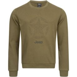 Jeep Męska Bluza z Okrągłym Dekoltem i Wzorem Gwiazdy. Bluzy męskie Jeep, m, bez wzorów, z bawełny, bez kaptura. Za 207.99 zł.