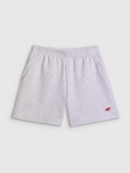 4F Spodenki dresowe damskie - szare L. Szare szorty sportowe damskie 4f, na lato, l, bez wzorów, z dresówki, sportowe. Za 129.99 zł.