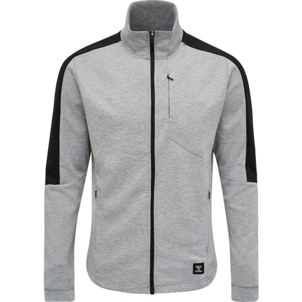 Kurtka Hummel zip Tropper. Czarne kurtki męskie Hummel, m, bez wzorów, z dzianiny, na fitness i siłownię. Za 258.75 zł.