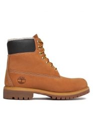 Timberland Trapery 6 In Premium Fur/Warm Lin TB0A2E312311 Brązowy. Brązowe śniegowce i trapery męskie Timberland, z nubiku, bez zapięcia. Za 899.99 zł.