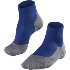 Skarpetki Falke RU4. Niebieskie skarpety męskie Falke, bez wzorów, z materiału. Za 133.50 zł.