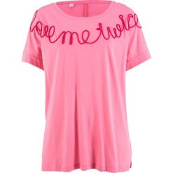 Shirt bawełniany, rękawy 1/2, z kolekcji Maite Kelly bonprix jaskrawy jasnoróżowy. Bluzki damskie marki bonprix. Za 37.99 zł.