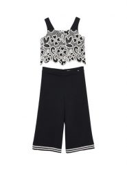 Abel & Lula Komplet bluzka i spodnie 5217 Czarny Regular Fit. Czarne t-shirty i topy dla dziewczynek Abel & Lula, bez wzorów, z syntetyku, bez ramiączek. Za 409.99 zł.