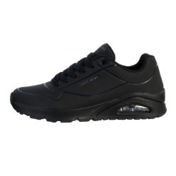 Buty do chodzenia męskie, Skechers Uno-Stand On Air. Czarne buty sportowe męskie Skechers, ze skóry ekologicznej, bez zapięcia, trekkingowe. Za 342.00 zł.
