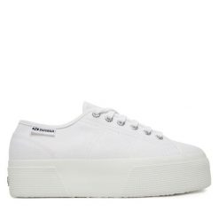 Tenisówki Superga. Białe trampki i tenisówki damskie Superga, bez wzorów, bez zapięcia. Za 159.99 zł.