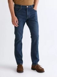 MĘSKIE SPODNIE WRANGLER GREENSBORO VALOR 112378459. Spodnie materiałowe męskie Wrangler, l, bez wzorów, z jeansu. Za 219.99 zł.