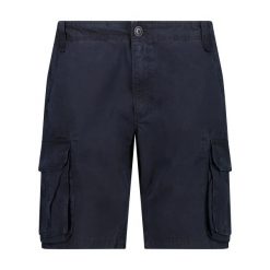 Szorty bermudzkie cargo CMP. Niebieskie krótkie spodenki sportowe męskie CMP, bez wzorów, trekkingowe. Za 306.50 zł.