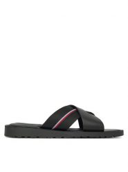 Tommy Hilfiger Klapki FM0FM05415 Czarny. Czarne klapki męskie Tommy Hilfiger, ze skóry. Za 179.99 zł.