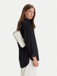 Calvin Klein Torebka Ck Canvas Small Shoulder Bag LV04F3347G Biały. Białe torebki do ręki damskie Calvin Klein, bez wzorów, z materiału, bez dodatków. Za 409.99 zł.