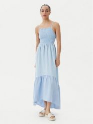 Maaji Sukienka letnia Isadora PT2123CLD005 Błękitny Regular Fit. Niebieskie sukienki damskie Maaji, na lato, s, bez wzorów, ze lnu, bez kołnierzyka, bez ramiączek. Za 289.99 zł.