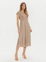 Motivi Sukienka koktajlowa 7236W001352N Złoty Regular Fit. Żółte sukienki damskie Motivi, bez wzorów, z syntetyku, wizytowe, bez kołnierzyka, bez ramiączek. Za 289.99 zł.