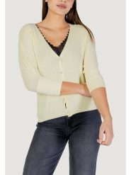 Morgan Kardigan 251-MBATSI Żółty Slim Fit. Żółte kardigany damskie Morgan, m, bez wzorów, z syntetyku. Za 209.99 zł.