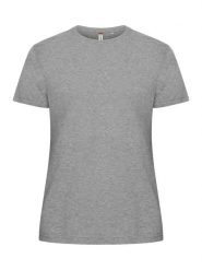 Clique Basic-T Women – damska koszulka o dopasowanym kroju, 100% bawełna (szary. Szare t-shirty damskie CLIQUE, xs, bez wzorów, z bawełny, bez kołnierzyka. Za 96.68 zł.
