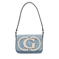 Torebka Guess. Niebieskie torebki do ręki damskie Guess, z aplikacjami, klasyczne, bez dodatków. Za 544.99 zł.