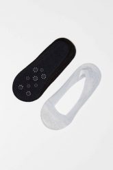2 pack skarpetek balerinek. Czarne skarpety damskie MOODO, bez wzorów, z bawełny. W wyprzedaży za 11.99 zł.
