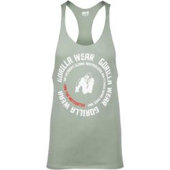 Tank top Gorilla Wear Melrose Stringer. Zielone t-shirty męskie GORILLA WEAR, l, bez wzorów, z bawełny, bez kołnierzyka. Za 171.55 zł.