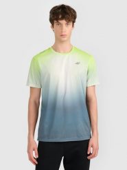 4F Koszulka szybkoschnąca z nadrukiem męska 4F x Robert Lewandowski - szara XL. Szare koszulki sportowe męskie 4f, m, bez wzorów, z materiału, bez kołnierzyka, bez ramiączek, na fitness i siłownię. Za 149.99 zł.