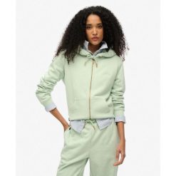 Bluza z kapturem z zamkiem Essential Logo Hb. Zielone bluzy sportowe damskie Superdry., bez wzorów, z kapturem. W wyprzedaży za 266.10 zł.