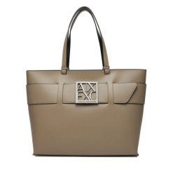 Torebka Armani Exchange. Brązowe torebki do ręki damskie Armani Exchange, bez wzorów, bez dodatków. Za 759.99 zł.