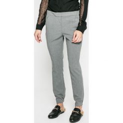 Hilfiger Denim - Spodnie. Szare spodnie materiałowe damskie Hilfiger Denim, z haftami, z denimu. W wyprzedaży za 399.90 zł.
