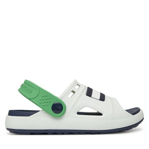 Sandały Tommy Hilfiger. Białe sandały chłopięce Tommy Hilfiger, bez zapięcia. Za 129.99 zł.