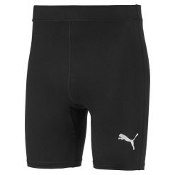 Spodenki kompresyjne męskie PUMA Liga Baselayer Short Tight. Czarne krótkie spodenki sportowe męskie Puma, l, bez wzorów, do piłki nożnej. Za 89.99 zł.