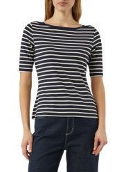 Comma Koszulka Kobiety wiskoza niebieski, 36. Niebieskie t-shirty damskie comma, bez wzorów, z dzianiny, bez kołnierzyka. Za 199.95 zł.