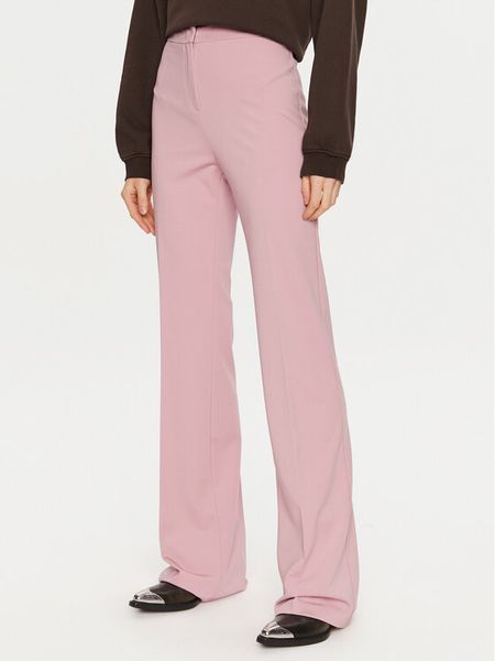 PINKO Spodnie materiałowe Hulka 100054 A0HM Różowy Regular Fit. Czerwone spodnie materiałowe damskie Pinko, bez wzorów, z materiału. Za 549.00 zł.
