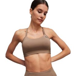 Biustonosz Puma 4keeps Ultrabare Strappy Bra, Kobiety. Brązowe obuwie sportowe damskie Puma, bez wzorów, z poliesteru, na fitness i siłownię. Za 290.00 zł.