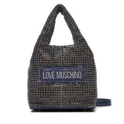 Torebka LOVE MOSCHINO. Niebieskie torebki do ręki damskie Love Moschino, bez wzorów, klasyczne, bez dodatków. Za 549.99 zł.