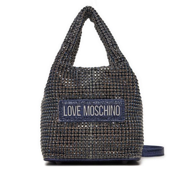 Torebka LOVE MOSCHINO. Niebieskie torebki do ręki damskie Love Moschino, bez wzorów, klasyczne, bez dodatków. Za 549.99 zł.