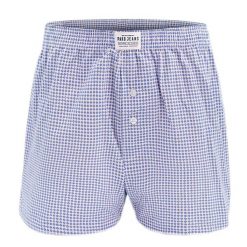 Bokserki Luźne, Majtki z Rozporkiem na Guziki, Męskie - Pako Jeans - Jasnoniebieskie. Niebieskie bokserki męskie Pako Jeans, l, bez wzorów, z bawełny. Za 33.00 zł.