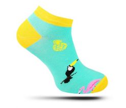 Skarpetki, Stopki, Zielono-Żółte, Flamingi, Tukany, Casualowe, Krótkie -EM Men's Accessories. Zielone skarpety męskie Em men's accessories, bez wzorów, z bawełny. Za 19.99 zł.