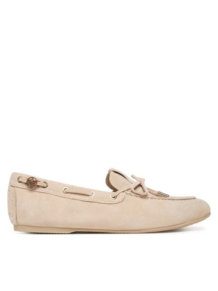 Guess Mokasyny FLPAIS SUE14 Beżowy. Brązowe mokasyny damskie Guess, ze skóry. Za 405.99 zł.