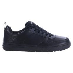 Buty na co dzień młodzieżowe SKECHERS SMOOTH STREET GENZO. Czarna obuwie sportowe damskie Skechers, bez wzorów, trekkingowe, Skechers Sport. Za 166.00 zł.