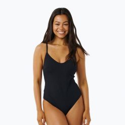 Strój kąpielowy jednoczęściowy damski Rip Curl Premium Cheeky. Czarne kostiumy jednoczęściowe damskie RIPCURL, l, bez wzorów. Za 189.00 zł.