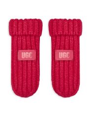 Ugg Rękawiczki dziecięce K Chunky Mitten 100030 Różowy. Czerwone rękawiczki dziecięce UGG, bez wzorów, z dzianiny. Za 159.99 zł.